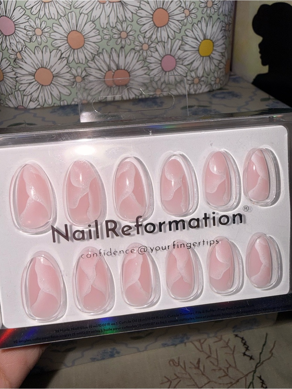 Nail Reformation Pink Marble Press-On Nails